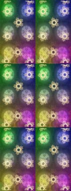 Raster kış deseni. Yeşil, nötr ve mor renkler üzerine dizayn. Çiçek Elementleri 'nin soyut geçmişi. Raster illüstrasyonu.