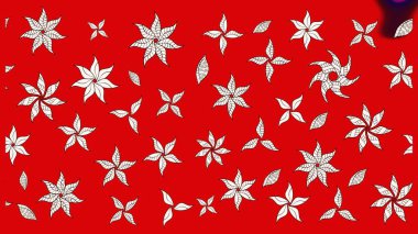 Manzaralı çiçek deseni. Çiçek kompozisyonu, el boyası, hassas şablon. Üst manzara, yumuşak kırmızı renk tarzı. Sevgililer günü ve tebrik kartı konsepti için şık bir davet.