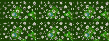 Yeşil renkli çiçekler. Nazik, sevimli çiçek arkaplanı. Raster çiçek desenli ve çiçekli..