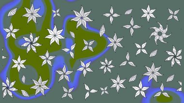 Raster illüstrasyonu. Küçük çiçekteki sevimli çiçek deseni. Çizim.