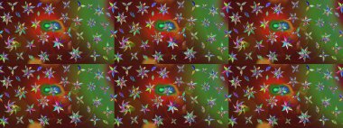 Nakış desenli çiçek deseni. Parmak izi, kumaş, duvar kâğıdı, tekstil için raster dokusu. Renkli grunge soyut arkaplanı colokahverengi çiçeklerle zenginleştirir.