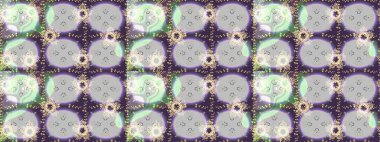 Elle çizilmiş. Raster resim. Sorunsuz çiçek desenli çiçekli, halk tarzında bırakır.