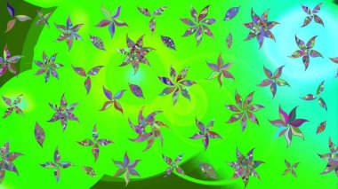 Halk tarzı. Parlak renkli çiçekli ve yeşil yapraklı harika bir çiçek deseni. Modern çiçek arkaplanı. Moda baskıları için zarif bir şablon.