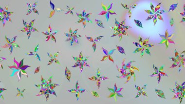 Gri renkli çiçekler. Kumaş desenli papatya çiçekleri ayrıntıları.