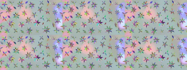 Çiçekler suluboya eskiz deseni. Raster Stili kumaş deseni.