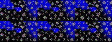 Çiçekler suluboya eskiz deseni. Raster Stili kumaş deseni.