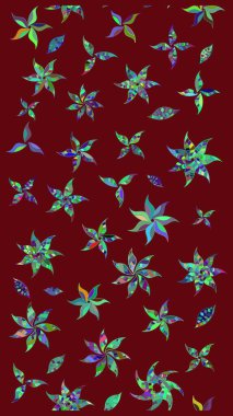 Kırmızı renkte çiçekler olan çiçek deseni çiz. Suluboya tarzında kırmızı renkte çiçekler.