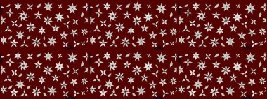 Kırmızı renkte çiçekler. Raster illüstrasyonu. Küçük çiçekte sevimli çiçek deseni var..