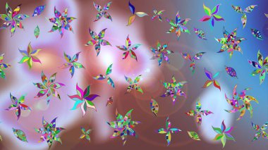 Güzel kumaş deseni. Güzel karalamalı çiçek desenli çizim. Küçük çiçekteki sevimli çiçek deseni. Raster illüstrasyonu.