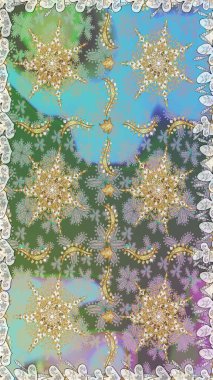 Klasik klasik klasik arka plan. Tarafsız renklerde, altın elementlerle kusursuz desen. Klasik raster sarısı, kusursuz desen. Geleneksel oryantasyon süsü.