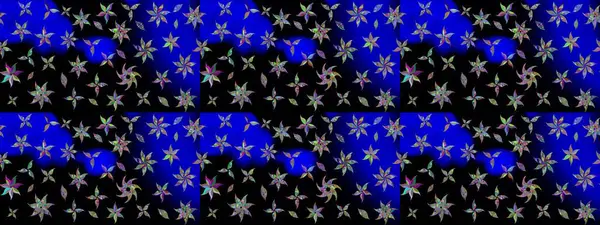 Çiçekler suluboya eskiz deseni. Raster Stili kumaş deseni.