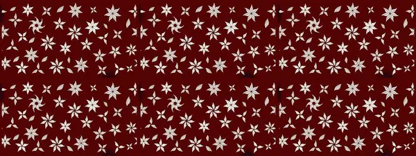 Kırmızı renkte çiçekler. Raster illüstrasyonu. Küçük çiçekte sevimli çiçek deseni var..