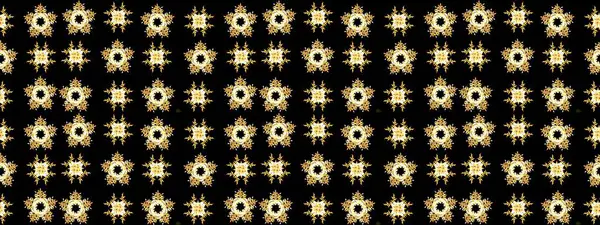 Siyah, sarı ve kahverengi renkli kar tanesi süsü. Kar tanesi süsü Raster illüstrasyonu. Güzel süs eşyası. Kar taneleri izole edildi.