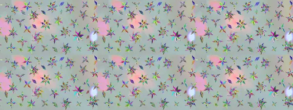 Çiçekli karalama şeklinde Raster çiçek deseni. Gri renkli çiçekler. Yumuşak, bahar çiçekli arka plan.