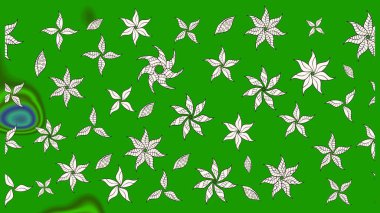 Raster illüstrasyonu. Düz Çiçek Elementleri Tasarımı. Karalama çiçeği. Güzel kumaş deseni. Renkli Bahar Teması eskiz kalıbı. Zentangle soyut çiçekleri.