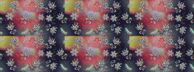 Botanik seamless modeli. Organik öğeleri. Suluboya efekti. Raster desen.