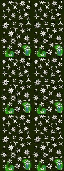 Düz Çiçek Elementleri Tasarımı. Raster illüstrasyonundaki çiçek desenli çizim. Renkli Bahar Teması eskiz kalıbı. Gri renkli çiçekler.