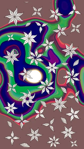 Güzel kumaş deseni. Raster suluboya deseni, narin çiçekler, kahverengi çiçekler, tebrik kartı şablonu..