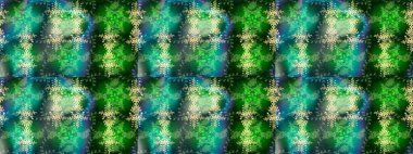 Noel yeşili, mavi ve nötr. Sihirli yeşil, mavi ve nötr tatil soyut arka plan yıldız ve düşen kar taneleri. Raster illüstrasyonu.