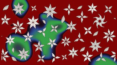 Çiçekli eskiz çizimi. Kırmızı renkte çiçekler. Düz Çiçek Elementleri Tasarımı. Renkli Yaz Teması çizim şablonu.