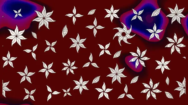 Raster suluboya çiçek deseni, narin çiçekler, kırmızı çiçekler, tebrik kartı şablonu. Raster Güzel kumaş deseni.