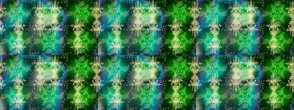 Noel yeşili, mavi ve nötr. Sihirli yeşil, mavi ve nötr tatil soyut arka plan yıldız ve düşen kar taneleri. Raster illüstrasyonu.