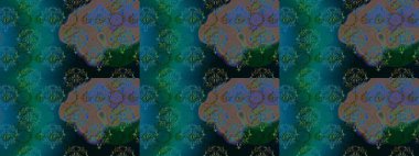 Küçük çiçekli basit, dikişsiz desen. Mavi, yeşil ve kahverengi renklerde şirin çiçekler. Moda baskısı, albüm, ambalaj kağıdı ve duvar kağıdı için zarif dekoratif süslemeler. Raster çizimi..