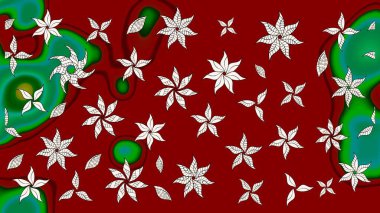 Güzel kumaş deseni. Raster illüstrasyonundaki çiçek desenli çizim. Düz Çiçek Elementleri Tasarımı. Renkli Bahar Teması çizim şablonu.