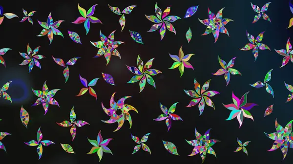 Çiçekli bahar çiçekleri. Motley illüstrasyonu. Robot resim. Moda baskıları için zarif bir şablon. Küçük çiçekte güzel bir desen. Küçük renkli çiçekler..