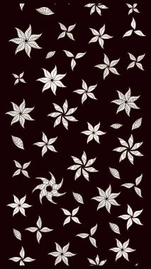 Raster düz çiçek çizim deseni. Siyah renkli çiçekler. Tasarım hediye paketi, tebrik kartları, posterler ve afiş tasarımı.