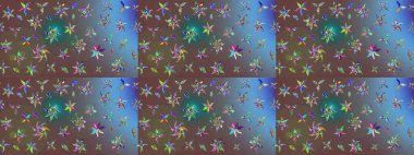 Raster illüstrasyonu. Zentangle soyut çiçekleri. Düz Çiçek Elementleri Tasarımı. Renkli Bahar Teması eskiz kalıbı. Güzel kumaş deseni. Çiçek tozu..