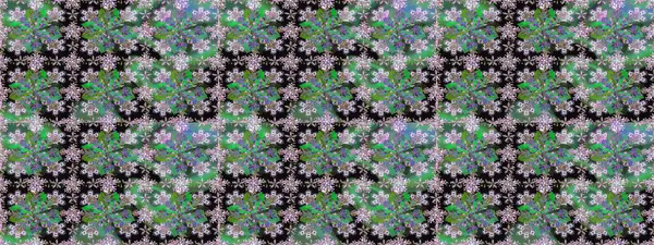 Eskiz stili yeşil renkler. Şirin karalama çiçekleri olan kusursuz çiçek desenleri. Raster illüstrasyonu. Raster illüstrasyonu. El yapımı çiçek ve bitki koleksiyonu.