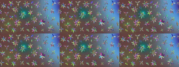 Raster illüstrasyonu. Zentangle soyut çiçekleri. Düz Çiçek Elementleri Tasarımı. Renkli Bahar Teması eskiz kalıbı. Güzel kumaş deseni. Çiçek tozu..