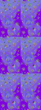 Raster deseni. Çiçekli çiçek deseni, suluboya. Küçük çiçekte güzel bir çiçek deseni..