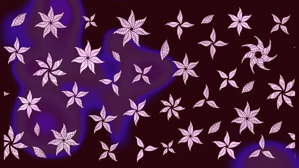 Çiçekli güzel suluboya desen. Raster illüstrasyonu. Kahverengi renklerde.