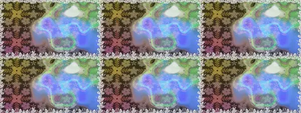 Kıvırcık, parlak örgü. Raster illüstrasyonu. Güzel, parlak, pürüzsüz kumaş, tuval. Eski moda arka plan. Çiçek çelengi. Şablon, pürüzsüz, çiçekli kenar..