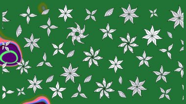 Eskiz arkaplan modeli. Raster - stok. Suluboya, elle çizilmiş. Vadinin yeşil renkli çiçekleri.