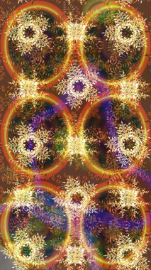 Robot resim. Raster illüstrasyonu. Küçük çiçekte sevimli çiçek deseni var..