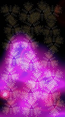 Kar taneleri koleksiyonu. Raster illüstrasyonu. Siyah, mor ve mor kar tanelerinden izole edilmiş. Güzel kış süsleri..