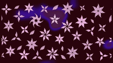 Küçük çiçekli yay deseni çiz. Raster illüstrasyonu. Suluboya tarzında kahverengi renkler üzerine.