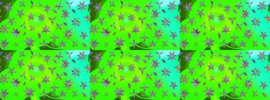 Modern gelişim yeşil raster arka plan duvar kâğıdı illüstrasyonu klasik çizgili, desenli desenli çiçekler, çiçekli süsler. Çiçekli el çizimi çizimi deseni.