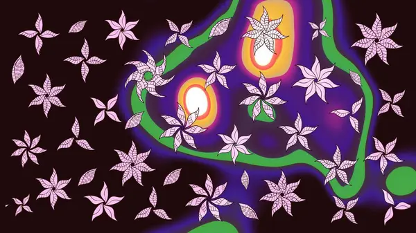 Raster - stok. Vadinin çiçekleri kahverengi renklerde. Eskiz arkaplan modeli. Suluboya, elle çizilmiş.