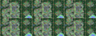 Vadinin yeşil renkli çiçekleri. Raster dikişsiz çiçek deseni.