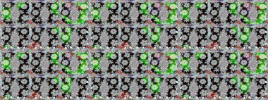 El çizimi Raster çizimi. Duvar kağıdı, web sitesi arka planı, ambalaj kağıdı, davetiye, broşür, afiş veya web sitesi için kusursuz çiçek deseni kullanılabilir. Parlak elementlerin.