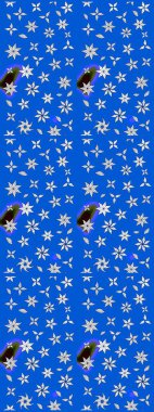 Çiçekli çiçek deseni, suluboya. Raster deseni. Küçük çiçekte güzel bir çiçek deseni..