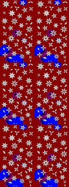 Çiçek desenli raster, kırmızı çizgi grafik desenli soyut raster arkaplan. Modern stil dokusu.