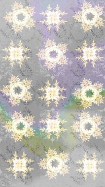 Raster illüstrasyonu. Suluboya, elle çizilmiş. Eskiz arkaplan modeli. Gri yapraklı yabani çiçekler.