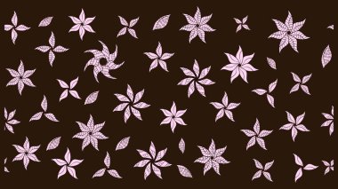 Raster çiçek izi. Çiçek rengi eskiz deseni. Klasik taslak çizimi.