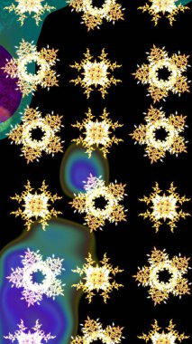 Renkli Bahar Teması eskiz kalıbı. Raster. Düz Çiçek Elementleri Tasarımı.