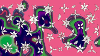 Moda baskısı. Dekorasyon ve tasarım için güzel bir desen. Çiçeğin suluboya çizimlerinin mükemmel deseni. Eski model. Raster illüstrasyonu. Suluboya çizim deseni.